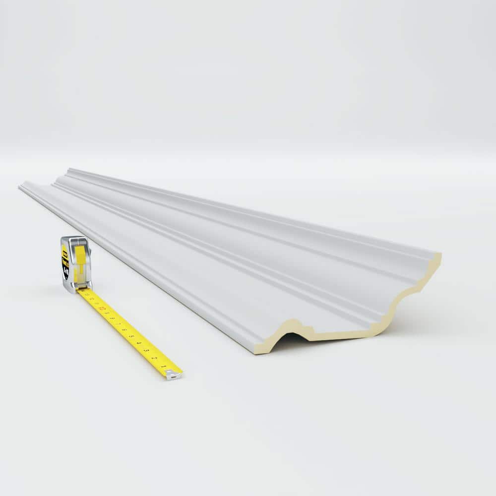 Primed White Polyurethane Traditional Crown Moulding 9" x 12"