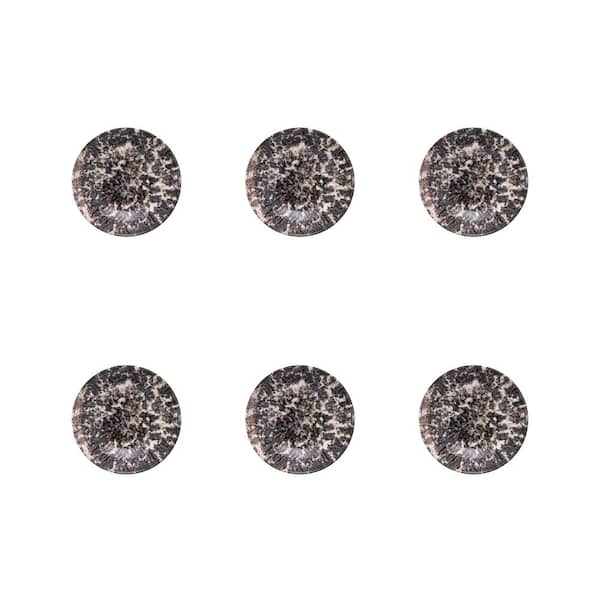 Manhattan Comfort Unni Charcoal Medium 7.48 in. Salad Plates (Set of 6)