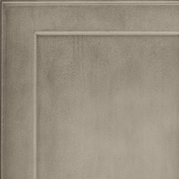KraftMaid Geneva 7 5/16 in. W x 3/4 in. D x 7 5/16 in. H Quarter Cabinet Door Sample in Translucent Monument Grey