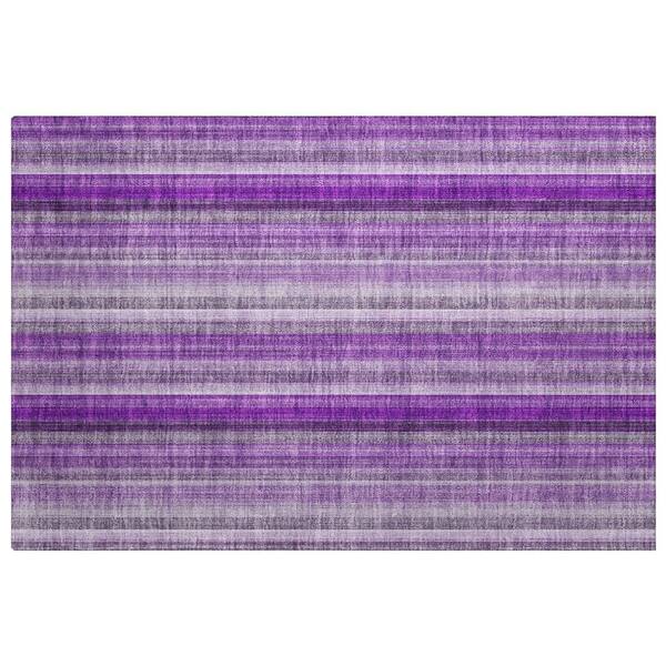 Dream Shag Premium Machine Washable Abstract ADS543 Purple 2 ft. x 3 ft. Accent Rug