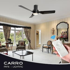 Marion II 44 in. Color Changing Integrated LED Indoor Black 10-Speed DC Ceiling Fan with Light Kit and Remote Control