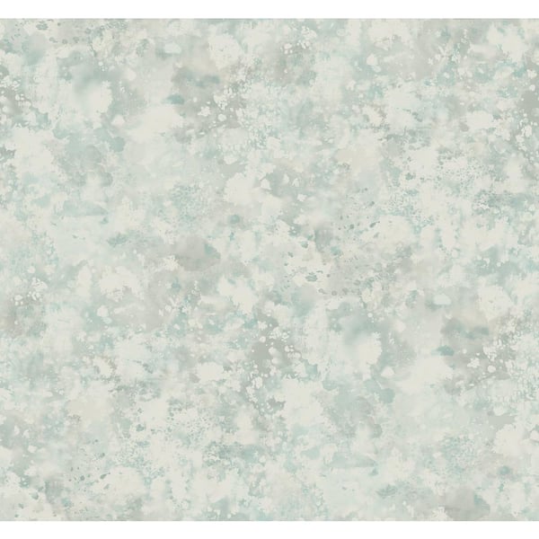 Seabrook Designs Waterdrop Floral Metallic Ice Blue Paper Strippable Roll (Covers 60.75 sq. ft.)