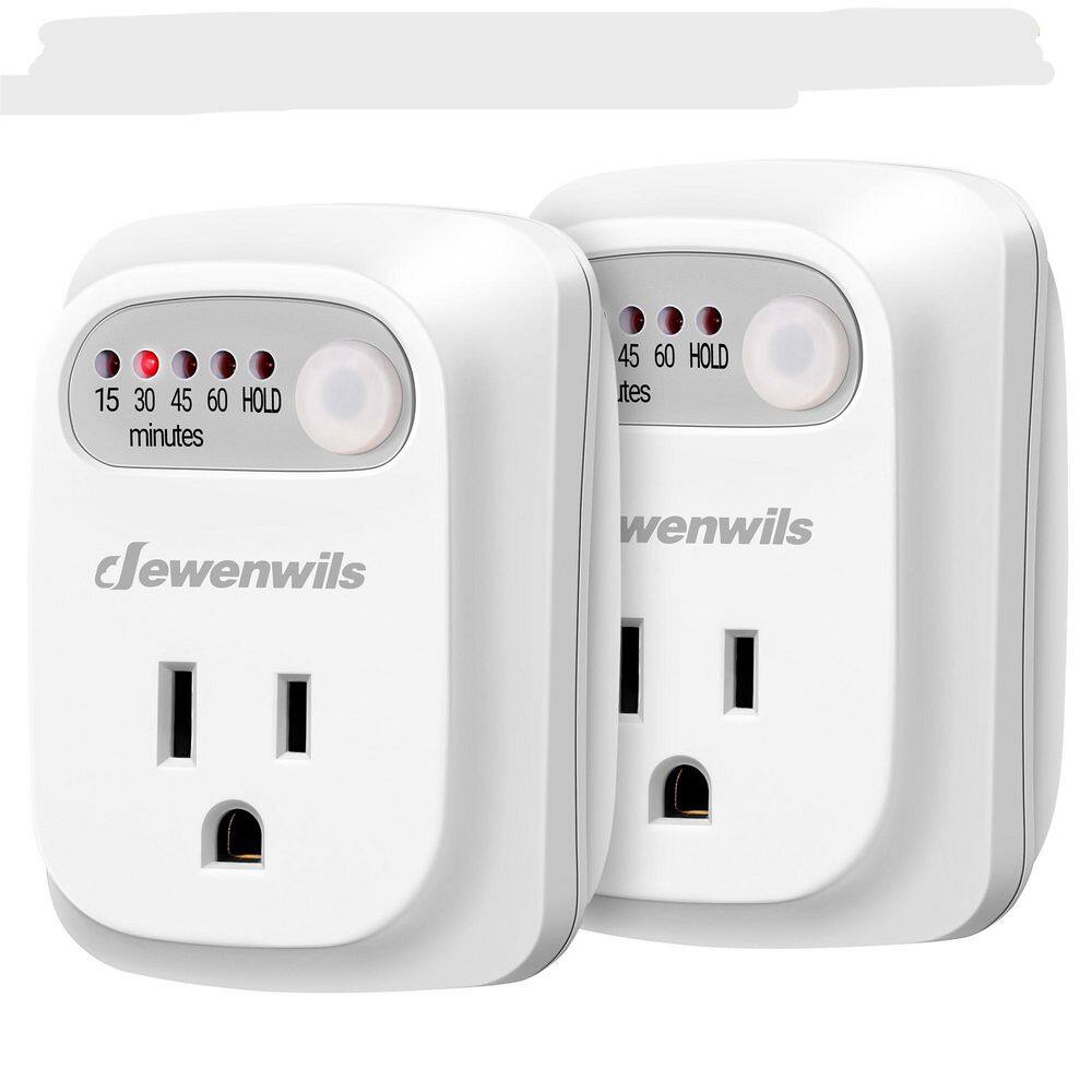 thumbnail image 2 of Curling Iron Safety Timer Dewenwils Countdown Timer Outlet - 15/30/45/60 Minute Auto Shut Off For Home Safety & Energy Saving Curling Iron Automatic Timer 2 of 11