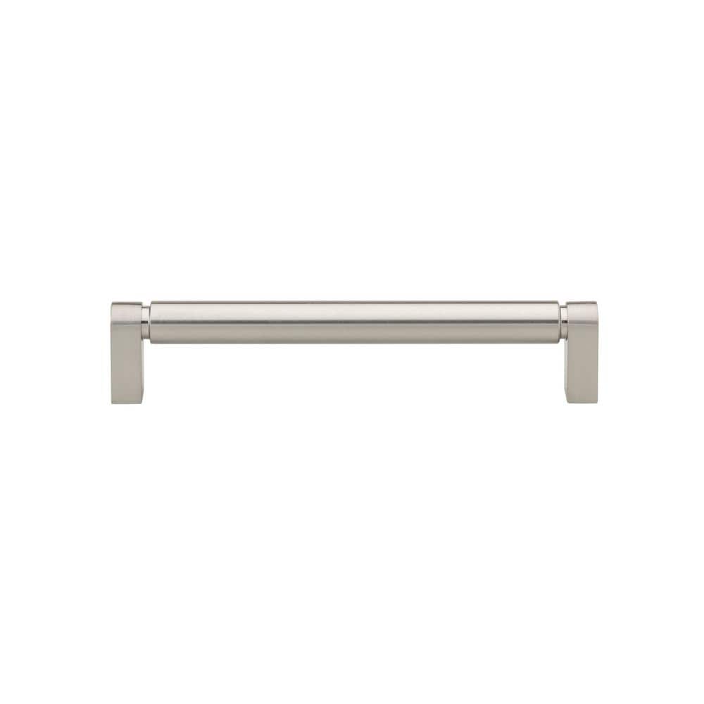 Brushed Nickel Smooth Bar Pull with Mounting Hardware