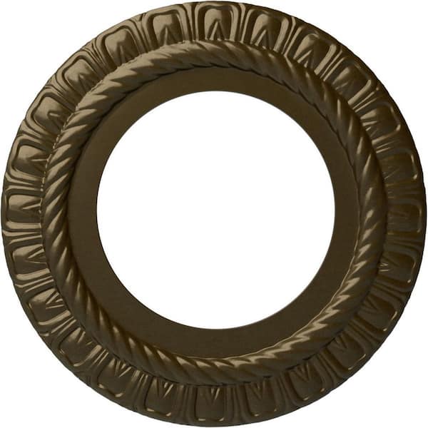 Ekena Millwork 10-5/8" OD x 5-3/4" ID x 1/2" P (Fits Canopies up to 7") Claremont Polyurethane Ceiling Medallion