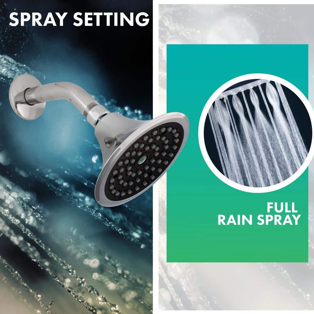 Chrome Adjustable Wall Mounted Medium Shower Head