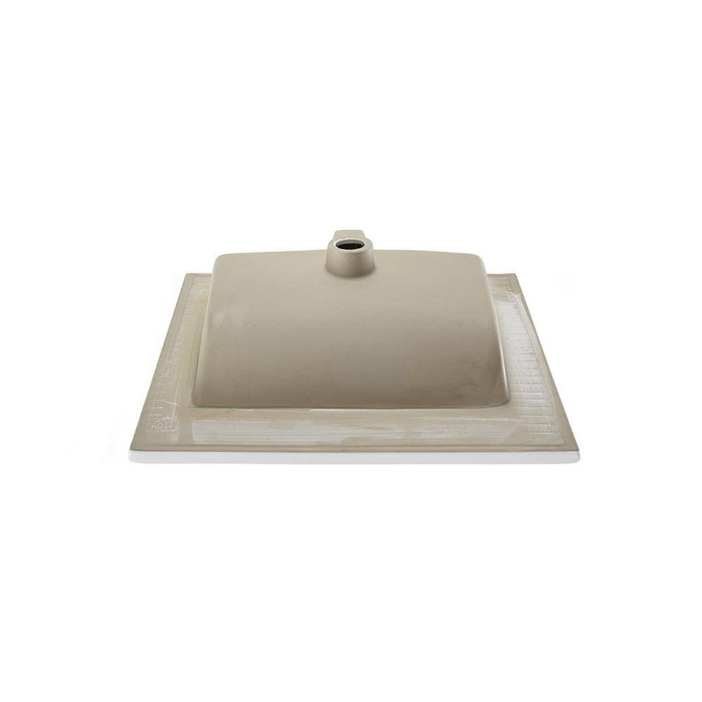 24" White Ceramic Vanity Top Sink Without Faucet Hole