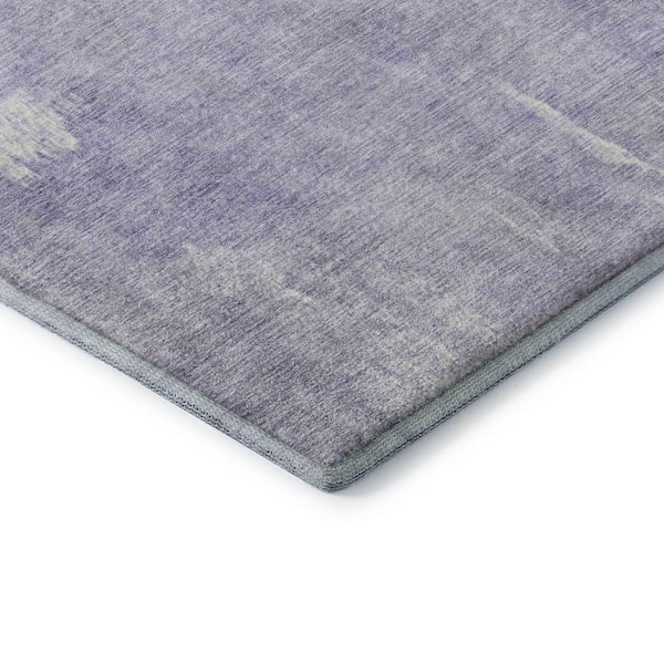 Mayfield Premium Machine Washable Abstract AMF1852 Lavender 2 ft. x 3 ft. Area Rug