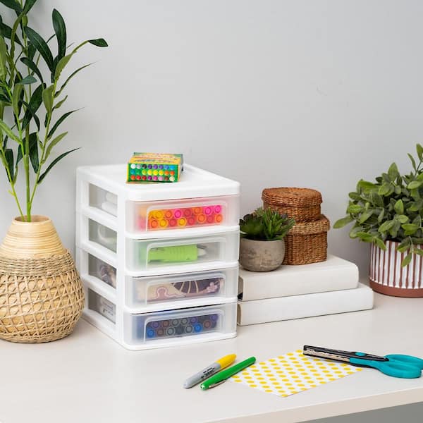 IRIS 13 Clear Tabletop Storage Drawers