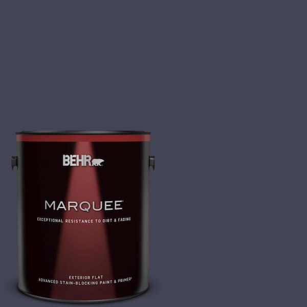 BEHR MARQUEE 1 gal. #PPU15-19 Black Sapphire Flat Exterior Paint & Primer