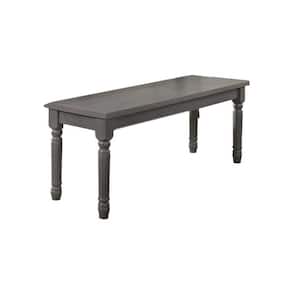 Paige Antique Grey Dining Bench 40 in. D x 18.5 in. H