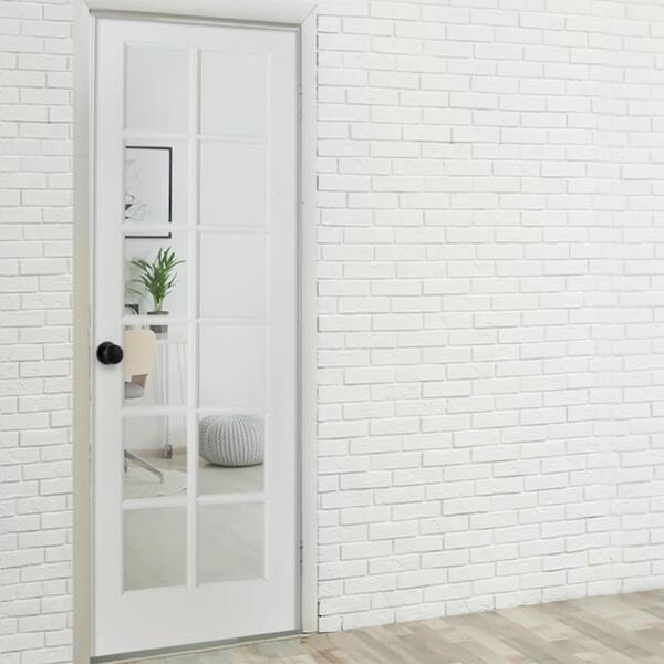 Krosswood Doors 30 in. x 96 in. 12-Lite Clear Solid Hybrid