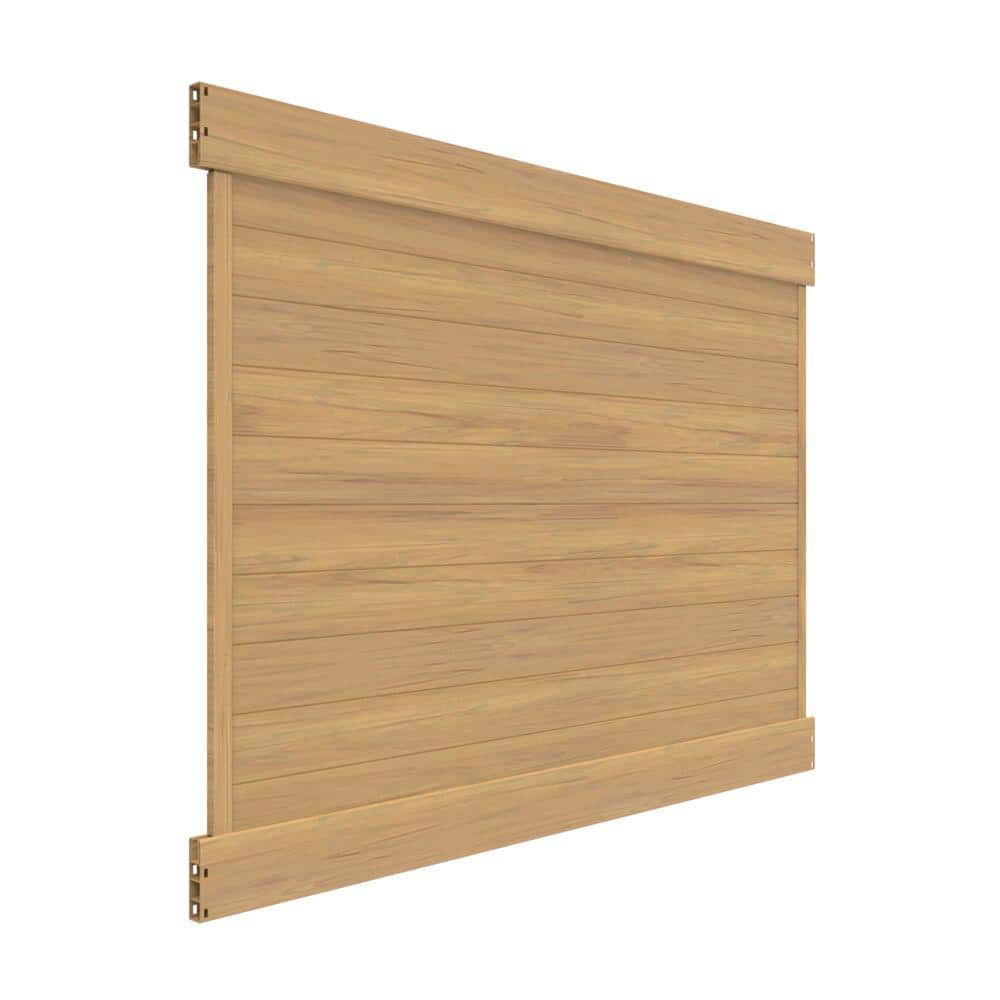 6 ft x 8 ft Cypress Horizontal Vinyl Privacy Fence Panel
