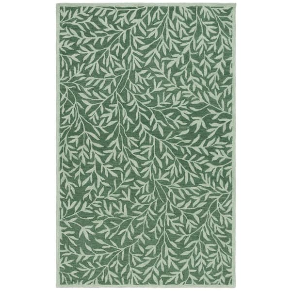 SAFAVIEH Martha Stewar Greent 8 ft. x 10 ft. Border Abstract Floral Area Rug