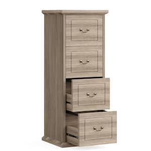 Atencio Light Oak 51.18 in. Accent Storage Cabinet, File Cabinet for Home Office, Living Room, Bedroom with 4-Drawers