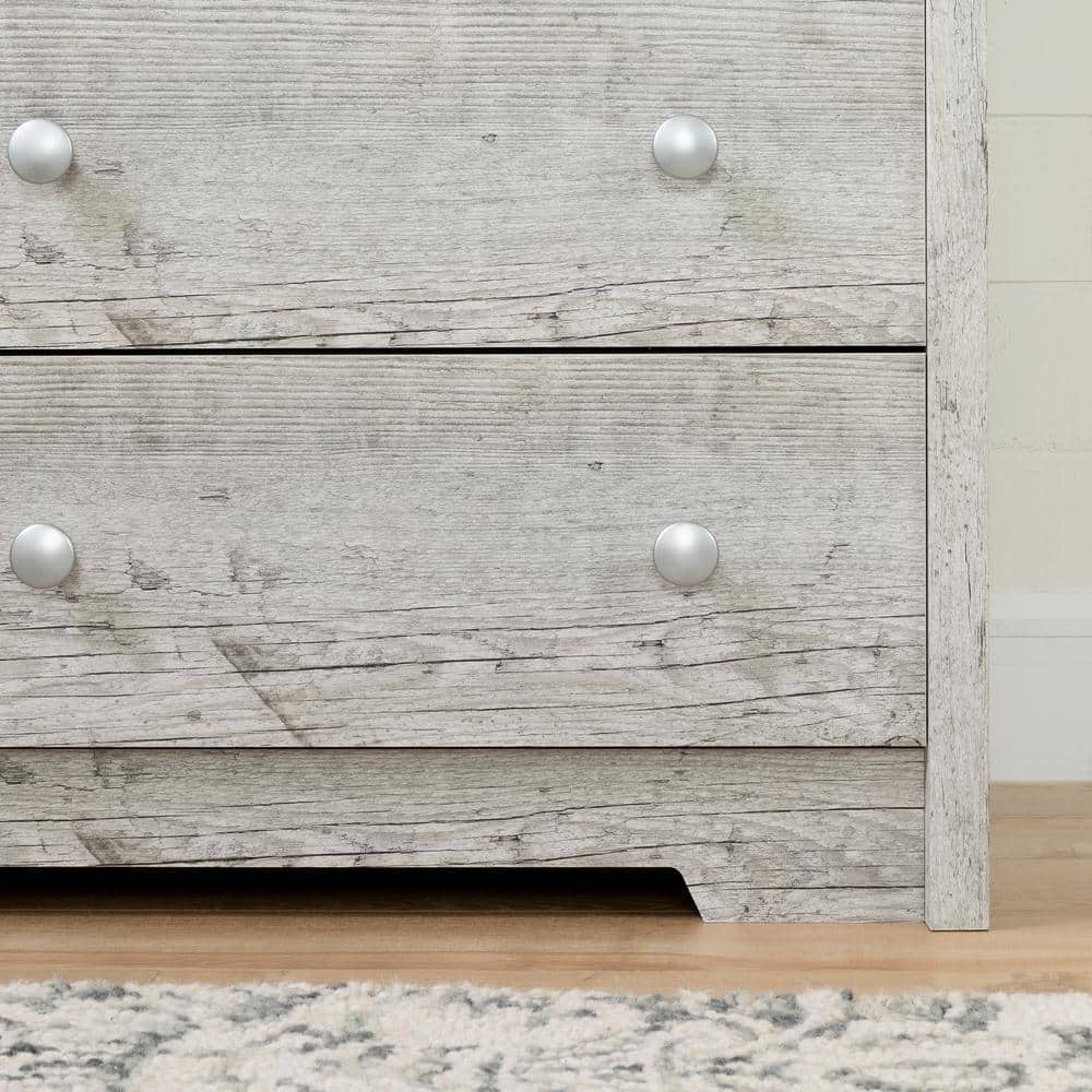 White Coastal Double Dresser with Soft Close Drawers