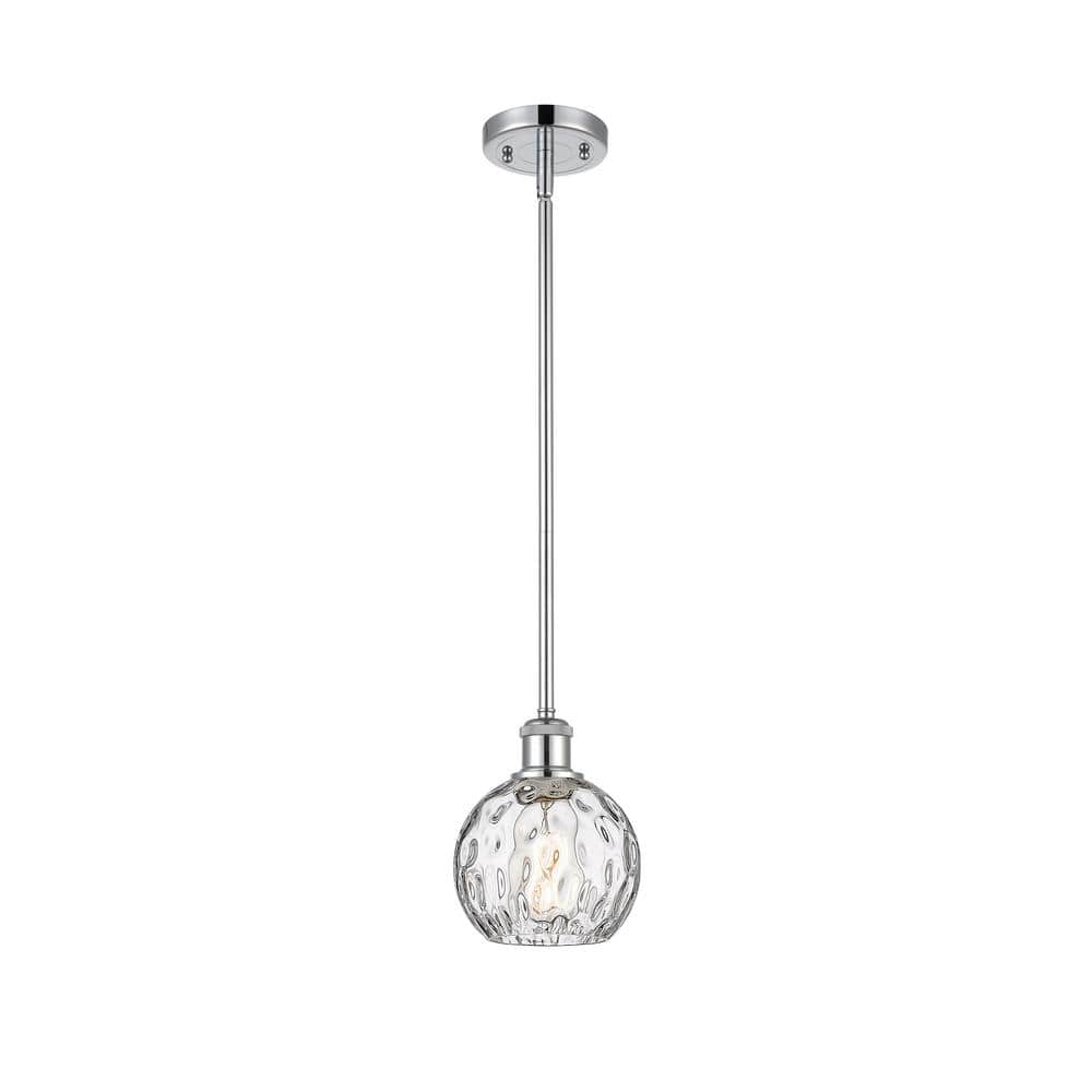 Athens Water Glass 60-Watt 1 Light Polished Chrome Shaded Mini Pendant Light with Clear glass Clear Glass Shade price history on PriceWatchPro