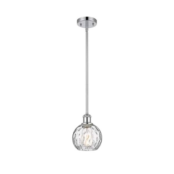 Innovations Athens Water Glass 60-Watt 1 Light Polished Chrome Shaded Mini Pendant Light with Clear glass Clear Glass Shade