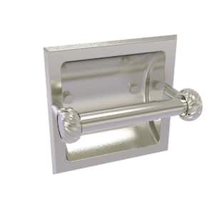 Continental Recessed Toilet Tissue Holder with Twisted Accents in Satin Nickel