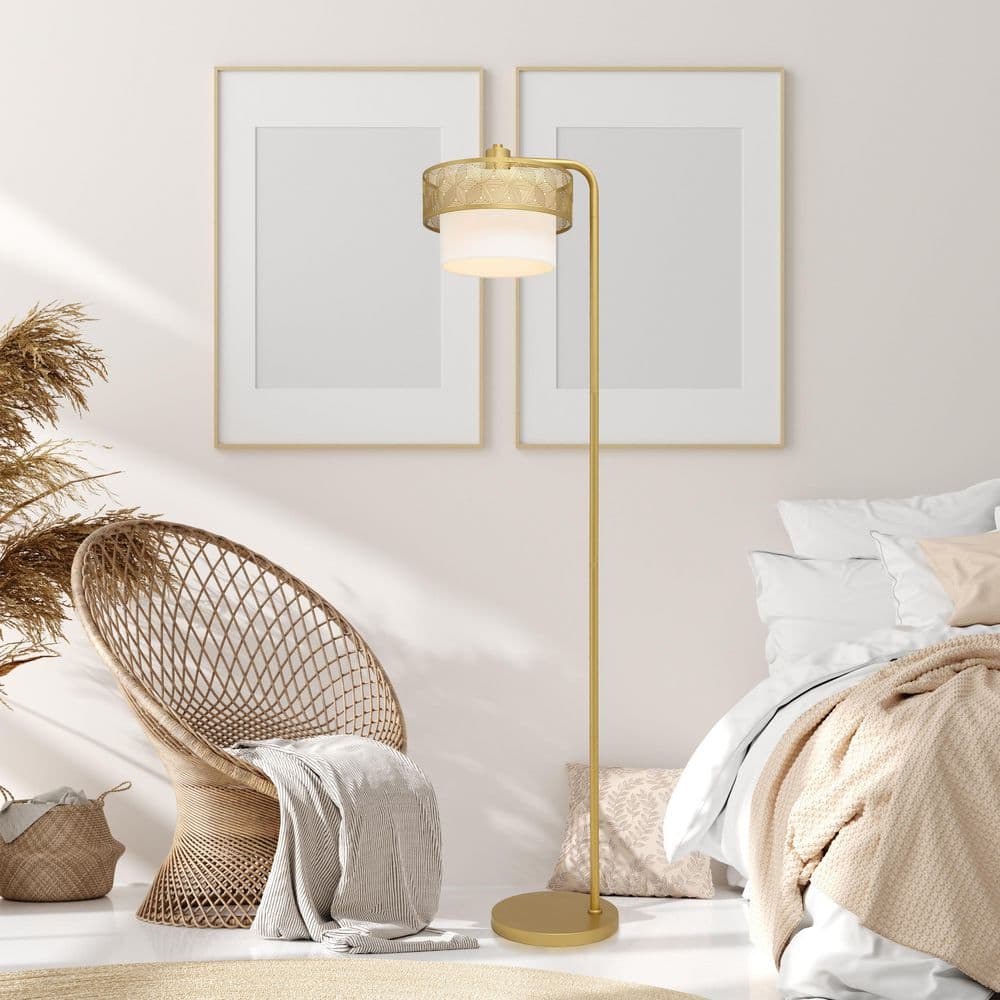 River of Goods Sloane 62.25 in. Gold-Painted Metal Candlestick