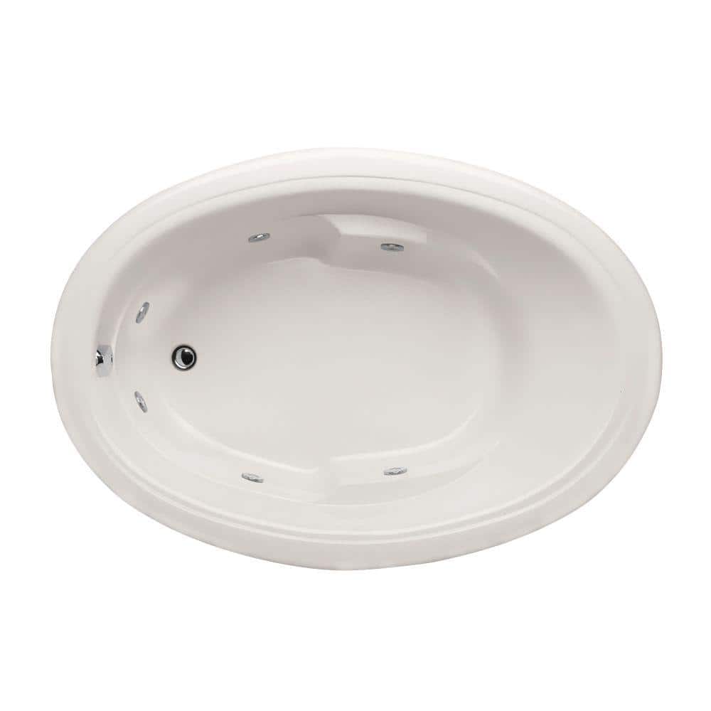 Studio Oval 60 in. Acrylic Oval Drop-in Whirlpool Bathtub in White price history on PriceWatchPro