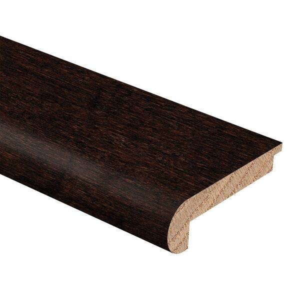 Zamma Strand Woven Bamboo Walnut/Ashton 3/8 in. Thick x 2-3/4 in. Wide x 94 in. Length Hardwood Stair Nose Molding Flush