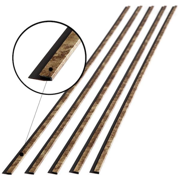 Fasade® 4' PVC Bermuda Bronze J-Trim - 5 Pack
