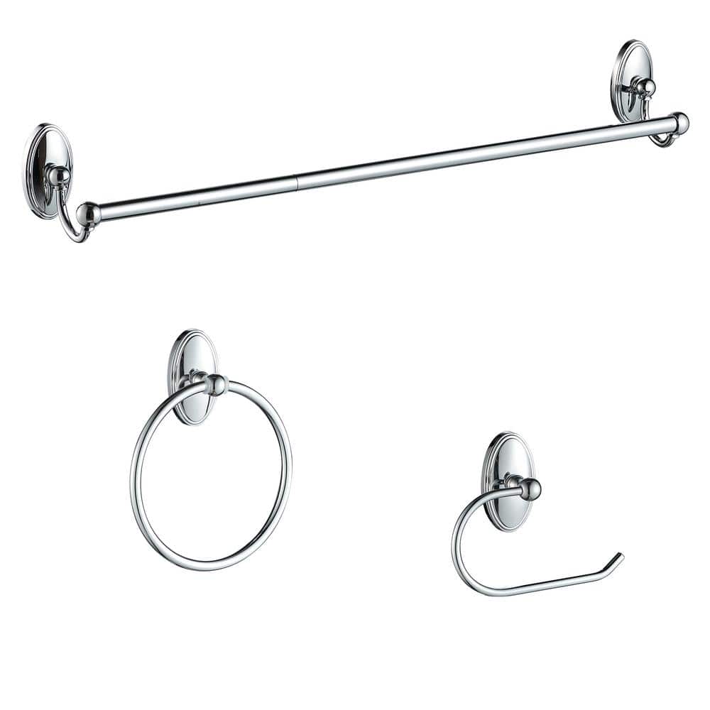 3-Piece Bath Hardware Set with Included Mounting Hardware in Polished Chrome price history on PriceWatchPro
