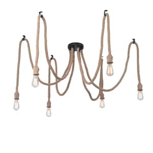 Gingst 60-Watt 6-Light Chandelier with Natural Rope