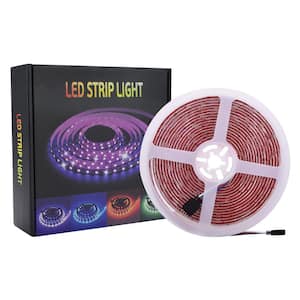 16.4 ft. LED Auto-Sensing Colorful Lights Strip with 24-Button Remote Control