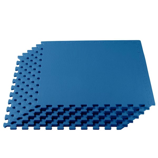 We Sell Mats Blue 24 in. W x 24 in. L x 1/2 in. Thick Multipurpose EVA Foam Exercise/Gym Tiles (4 Tiles/Pack) (16 sq. ft.)