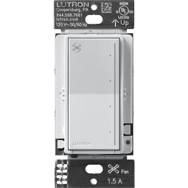 Lutron Sunnata Touch Fan Control, 4-Speed, 1.5 Amp/Single-Pole, Mist (ST-FSQ-N-MI)