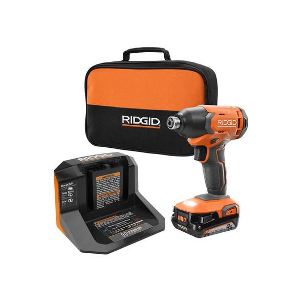 RIDGID 18V Cordless 1/4 in. Impact Driver Kit with 2.0 Ah Battery and Charger