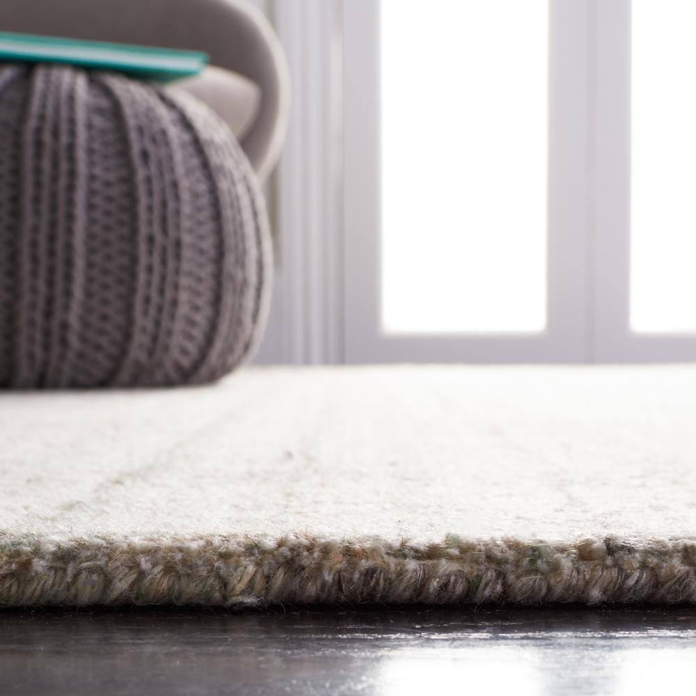 Hand-Tufted Sage & Green Abstract Wool Blend Rug - 9' x 12'