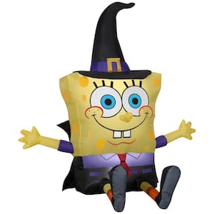 4 Ft. Tall Halloween Inflatable-SpongeBob as Witch-SM-Nickelodeon