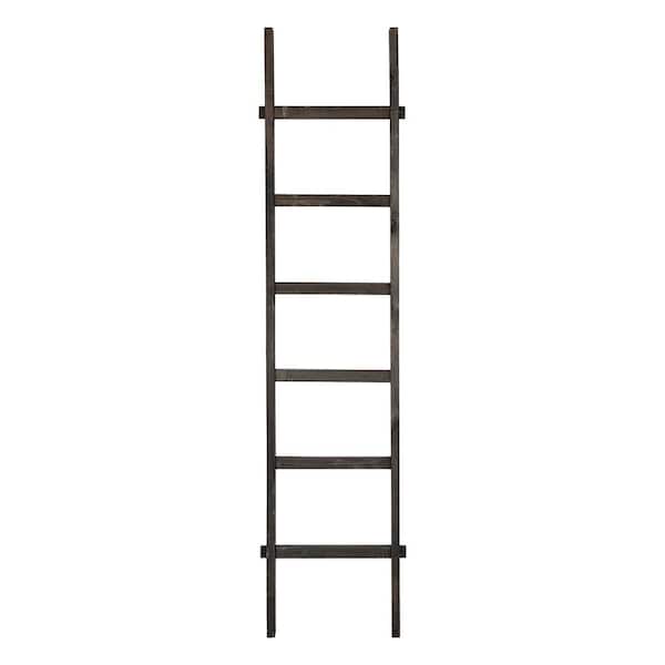 Storied Home Black Decorative Wood Ladder