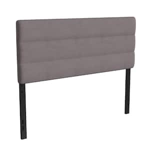 61.5 in. W Gray Fabric Queen Headboard