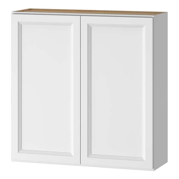PELHAM & WHITE Keyport Shaker 36 in. W x 12 in. D x 36 in. H Plywood Tool-Free Ready To Assemble Wall Kitchen Cabinet in White