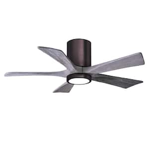 Irene-5HLK 42 in. Integrated LED Indoor/Outdoor Brushed Bronze Ceiling Fan with Remote and Wall Control Included