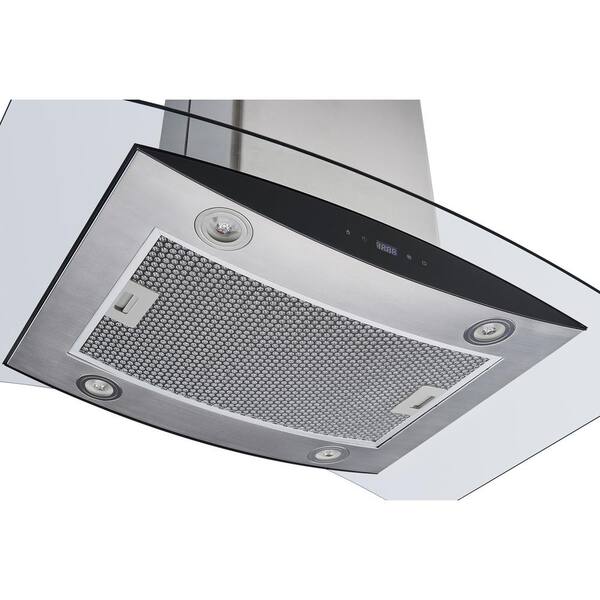 Winflo 30 in. 475 CFM Convertible Island Range Hood in Stainless