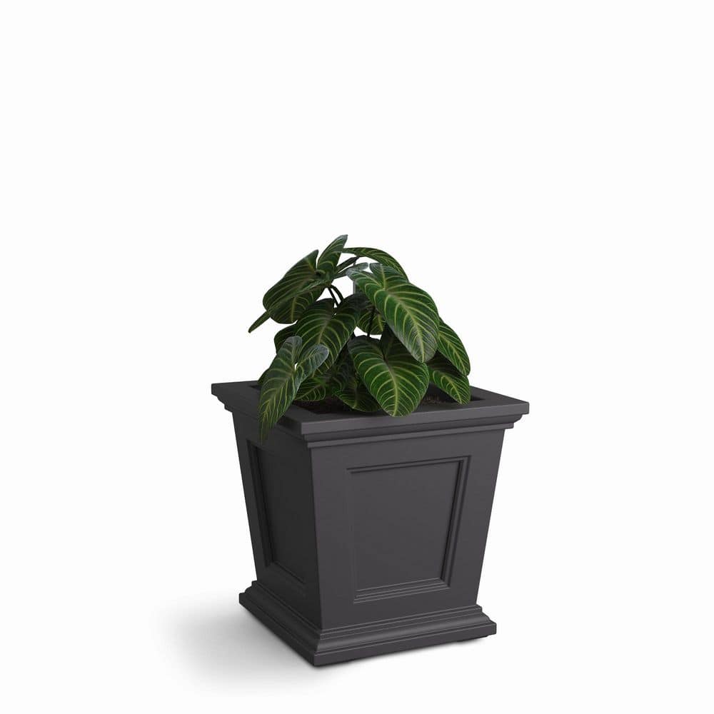 UPC 673995000265 product image for Fairfield 16 in. Square Self-Watering Graphite Grey Polyethylene Planter | upcitemdb.com