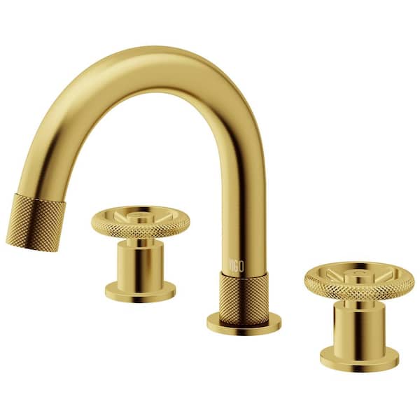 VIGO Wythe 2-Handle 7 in. Widespread Bathroom Faucet in Matte Gold