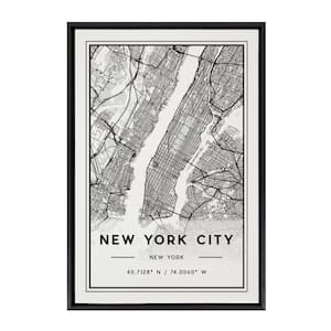 Sylvie "New York City Modern" by Jake Goossen Framed Canvas Wall Art 33 in. x 23 in.