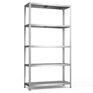 Costway 2PCS 74'' 5-Tier Metal Shelving Unit Adjustable Heavy Duty Garage  Storage Rack