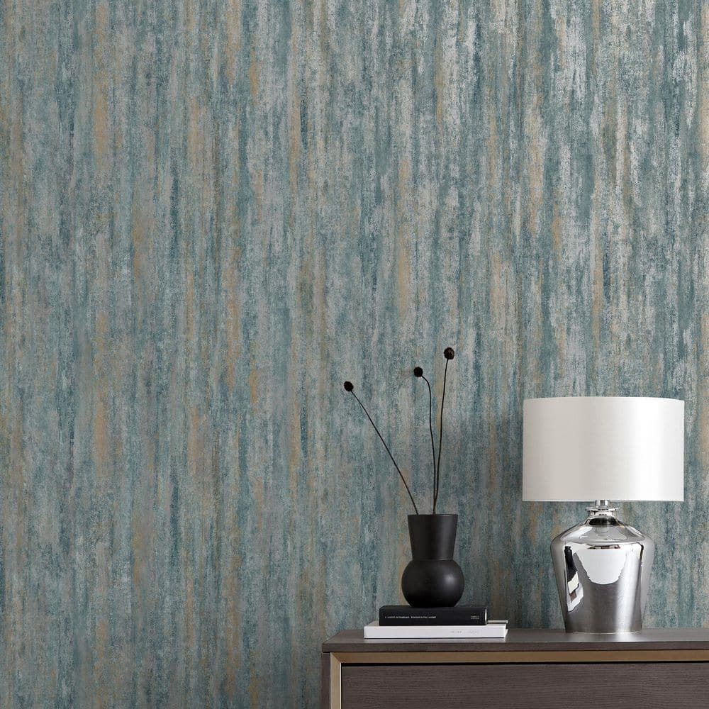 Belen Denim Blue Textured Stripe Wallpaper Sample price history on PriceWatchPro