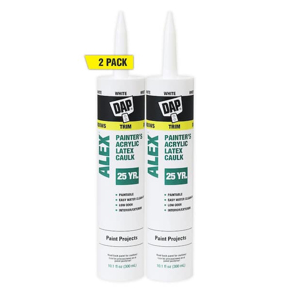 Alex Painter's 10.1 oz. White All-Purpose Acrylic Latex Caulk (2-Pack)