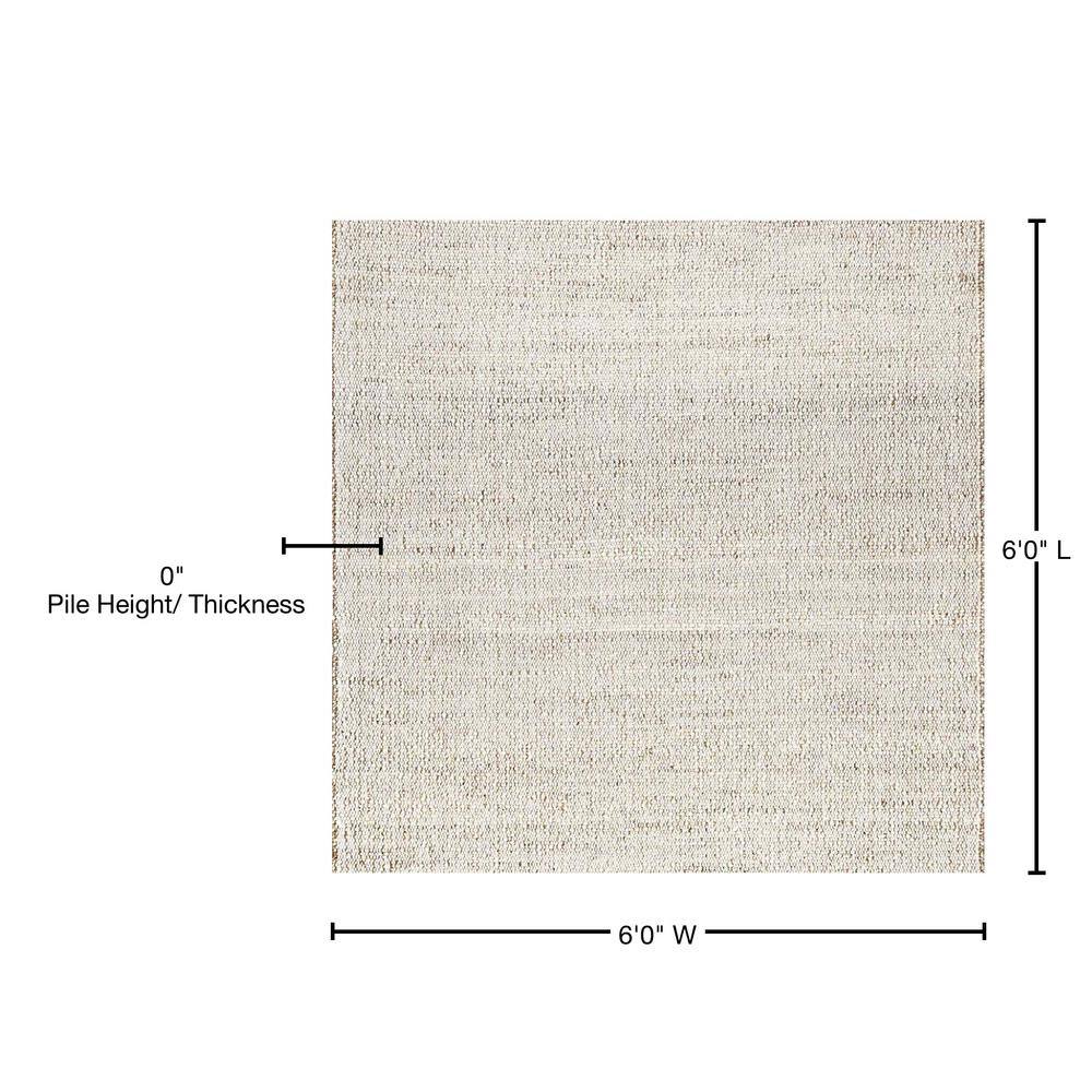 Elfriede Round Natural Jute & Cotton 6' Area Rug