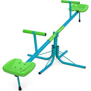 70 in. 360-Degree Garden Kids Playground Seesaw, Outdoor Playground Equipment for Family Friends