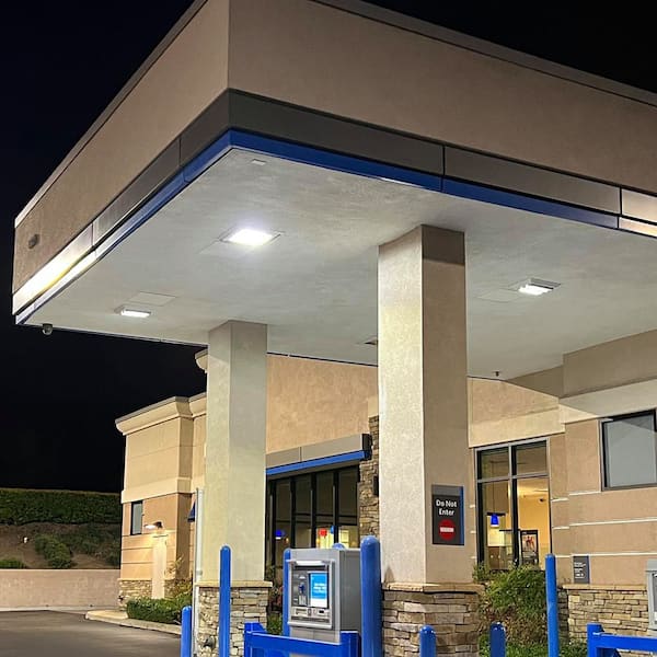 300-Watt Equivalent Adjustable Lumen & CCT 100-Watt LED Canopy Light 120-277V 0-10V Dim 13000Lumen Floodlight Bronze 1PK