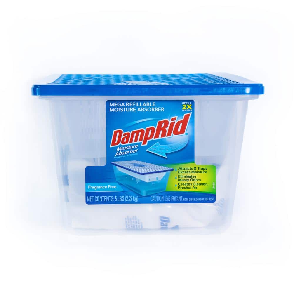 DampRid 5 lb Fragrance Free Refillable Moisture Absorber FG280 - The Home  Depot